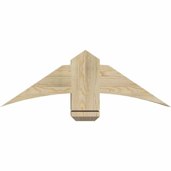 Ekena Millwork Bellingham Rough Sawn Timber Gable Bracket, Douglas Fir, 36"W x 12"H x 6"D x 6"F, 8/12 Pitch GBW036X12X0606BEL00RDF - main